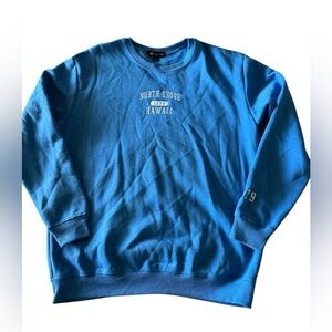 NWOT Social Scene women’s size m “North Shore Hawaii” blue crewneck